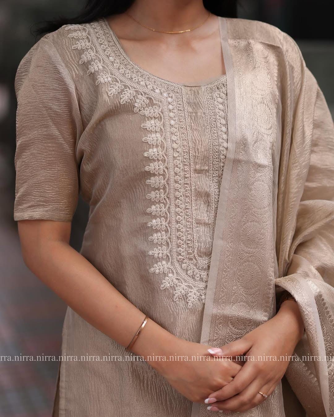 Three-Piece Set Consisting Of A Kurta, Salwar, And Dupatta