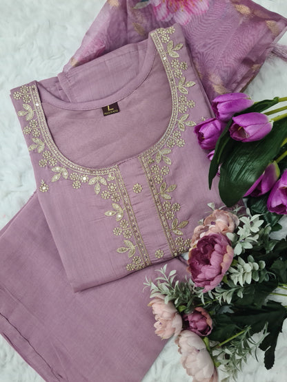 Elegant Viscose Chanderi Fabric with Sequin Embroidery – Luxurious & Lightweight