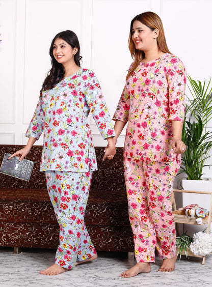 Presenting a Beautifully Designed Cotton Night Set – Soft, Stylish & Comfortable!