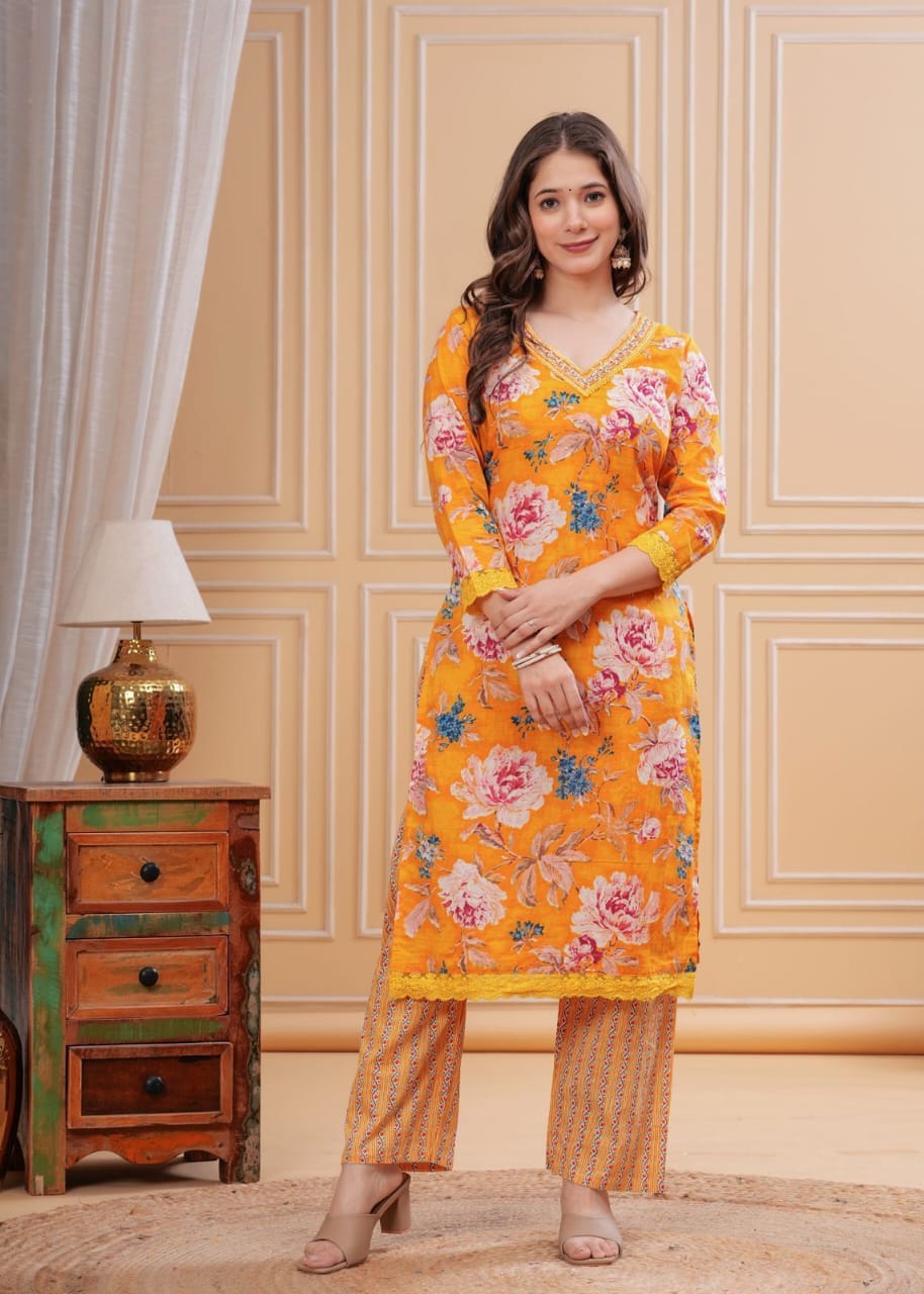 Printed Cotton suit set setenhanced