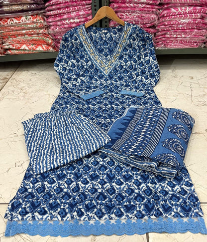 Printed Cotton suit set setenhanced