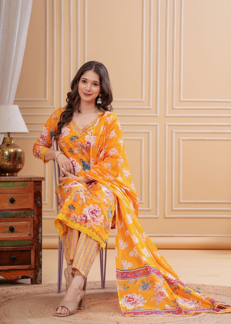 Printed Cotton suit set setenhanced