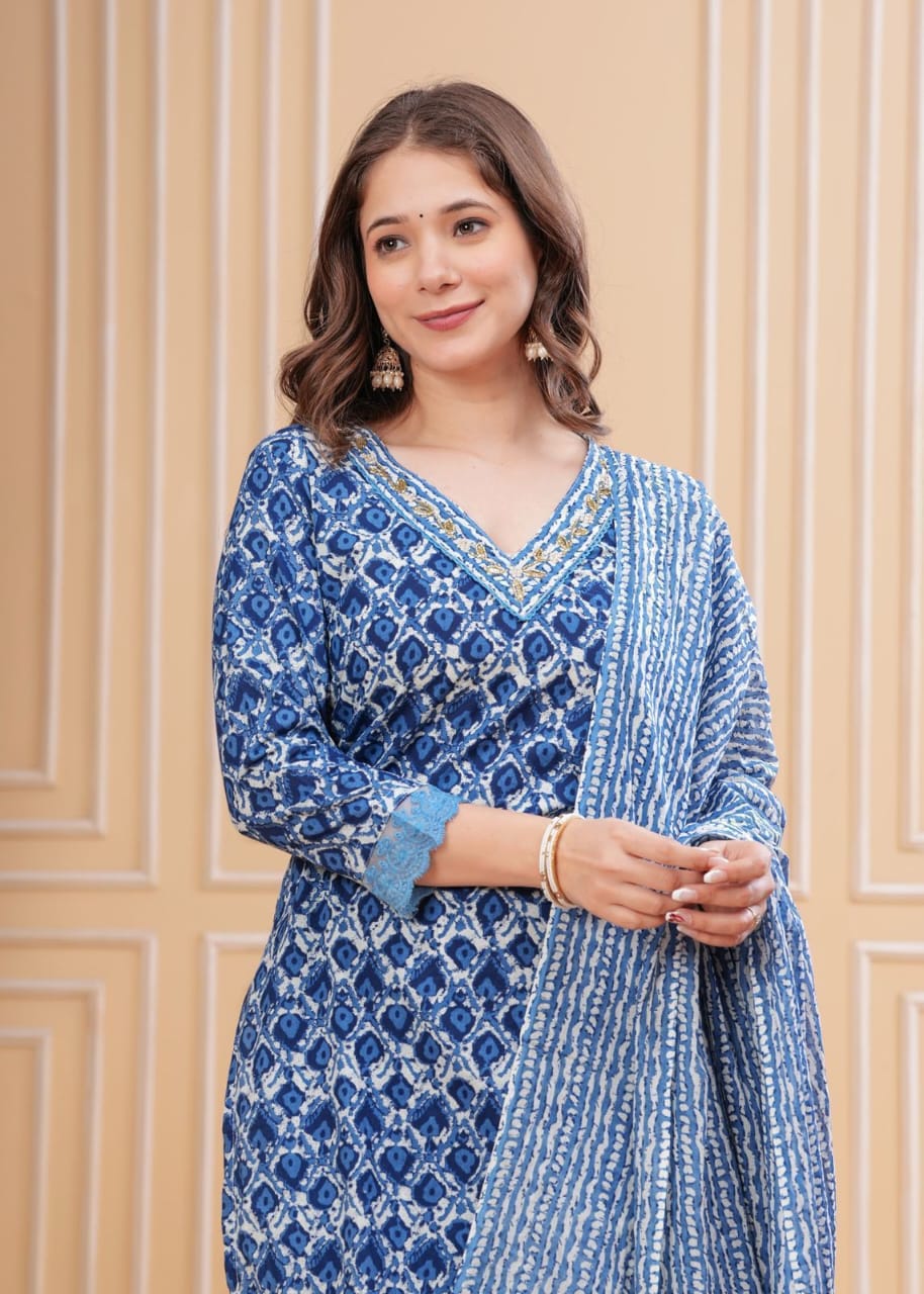 Printed Cotton suit set setenhanced