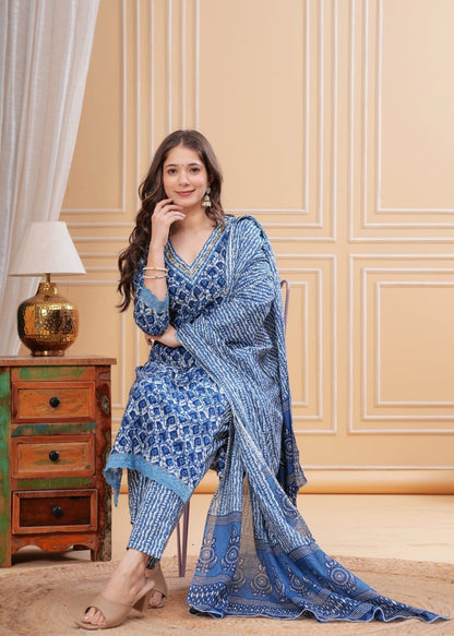 Printed Cotton suit set setenhanced