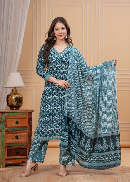 Printed Cotton suit set setenhanced