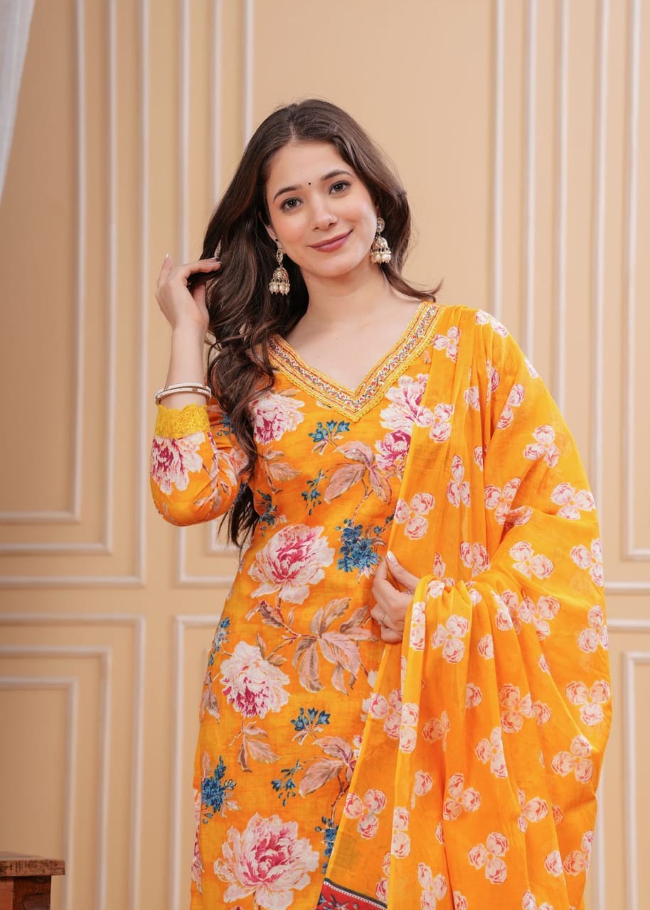 Printed Cotton suit set setenhanced