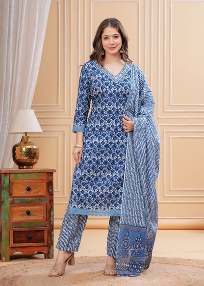 Printed Cotton suit set setenhanced