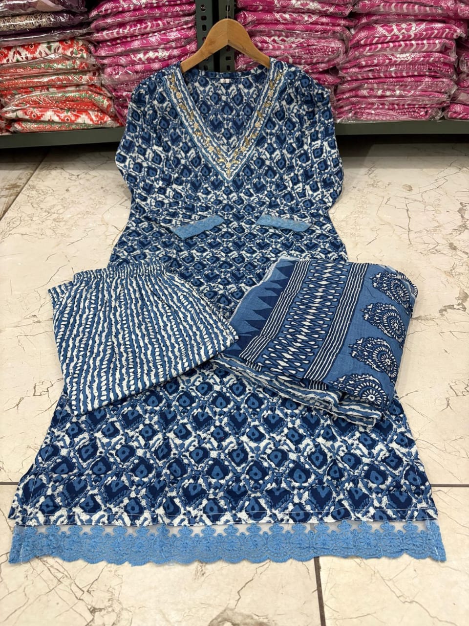 Printed Cotton suit set setenhanced