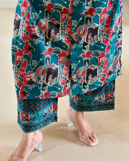 Aline Kurti Pattern Paired With Ankle length Pant